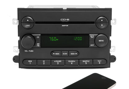 Part No. 5G1T-18C815-CH. 2005 Ford Five Hundred AM FM CD Player Radio Bluetooth Upgrade Used