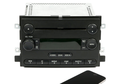 Part No. 6F9T-18C869-BB. 2006 Ford Mustang Freestyle AM FM CD Player Radio with Bluetooth Used