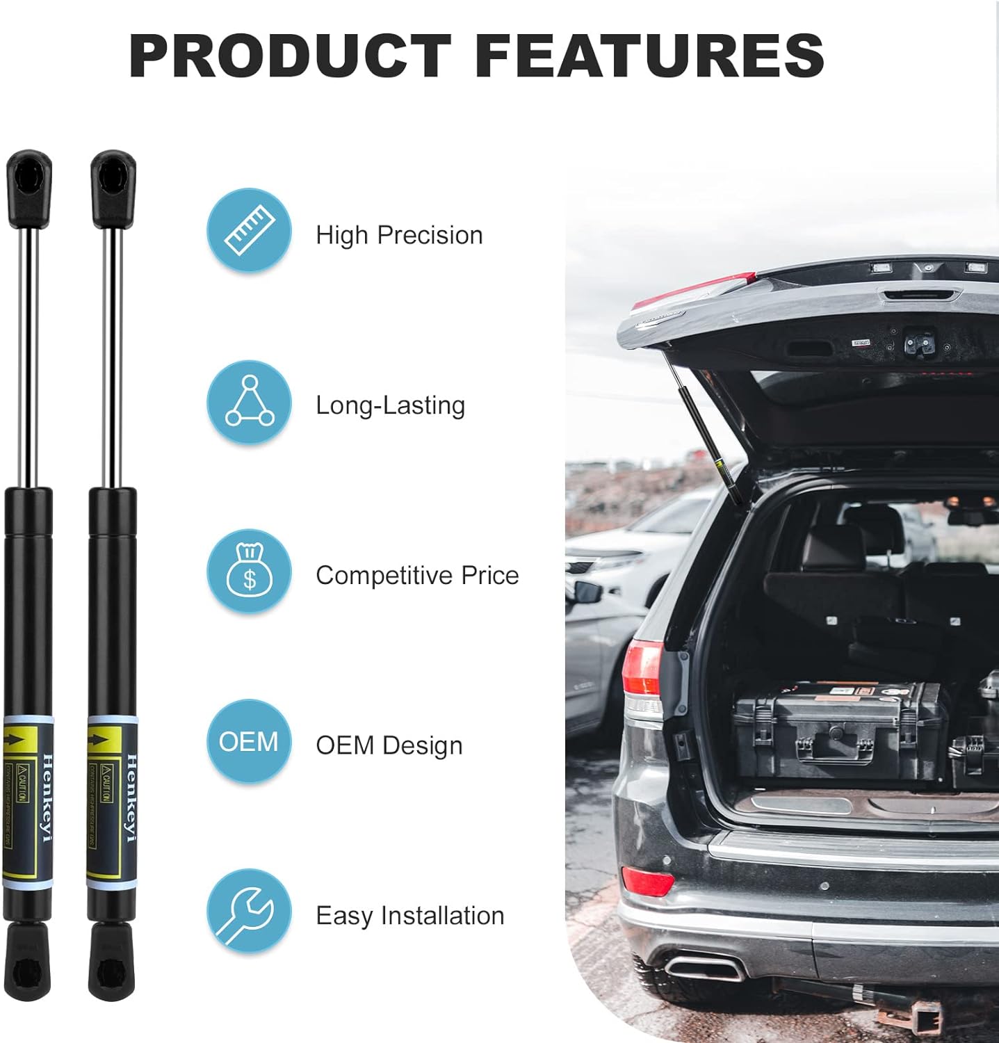 2 Pack 6022 Rear Trunk Lift Supports Shocks Struts for Infiniti M37 M56 2011 2012 2013 Infiniti Q70 2014