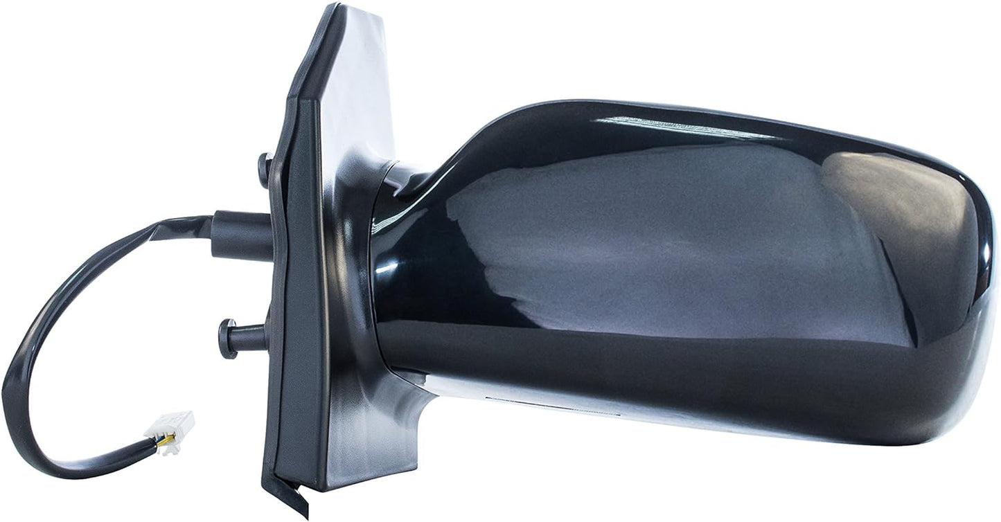 Driver Mirror for Toyota Corolla CE (2003 2004 2005 2006 2007 2008) Side Smooth Black Power Operated Non-Heated Non-Folding Left Outside Rear View Replacement Door Mirror - Parts Link # TO1320178