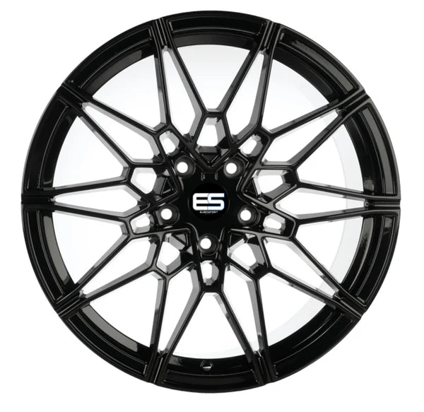 19" EURO SPORT 5X120 19X8 GLOSS BLACK 35 ET