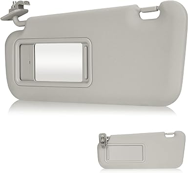 Left Driver Side Sun Visor SunVisor for 2010-2013 Mazda 3 Replaces# BBM2-69-320C-75 (Gray)