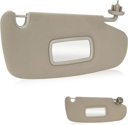 Right Passenger Side Sun Visor SunVisor for 2002-2009 Dodge Ram 1500 2500 3500 1CT11TL2AA (Gray)