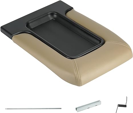 Center Console Lid Armrest Kit for 2001-2006 Chevy Silverado Avalanche Tahoe GMC Sierra Yukon Cadillac Escalade(Beige)