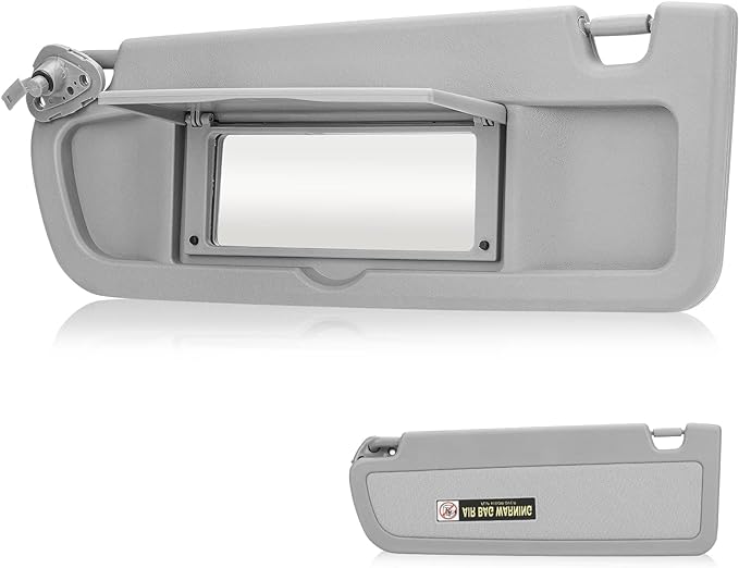 Left Driver Side Sun Visor SunVisor for Honda Civic EX LX Sedan SI Coupe 2006 2007 2008 2009 2010 2011 83280-SNA-A01ZA (Gray)