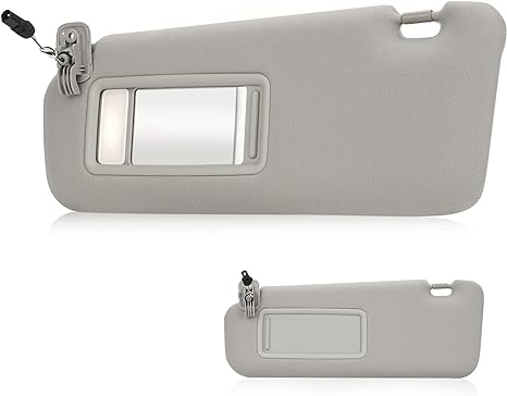 Left Driver Side Sun Visor SunVisor with Light for 2010-2015 Mazda CX-9 TDY1-69-320 (Gray)