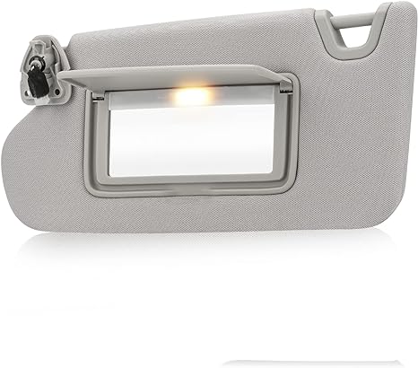 Left Driver Side Sun Visor SunVisor with Light for Nissan Altima 2013 2014 2015 2016 2017 2018 Without Sunroof 96401-3TA2A (Gray)